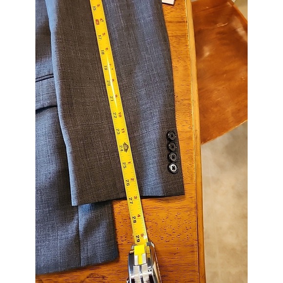 Lauren Ralph Lauren 46L Sports Coat Blazer Gray Jacket 2 Button Wool - Picture 8 of 10